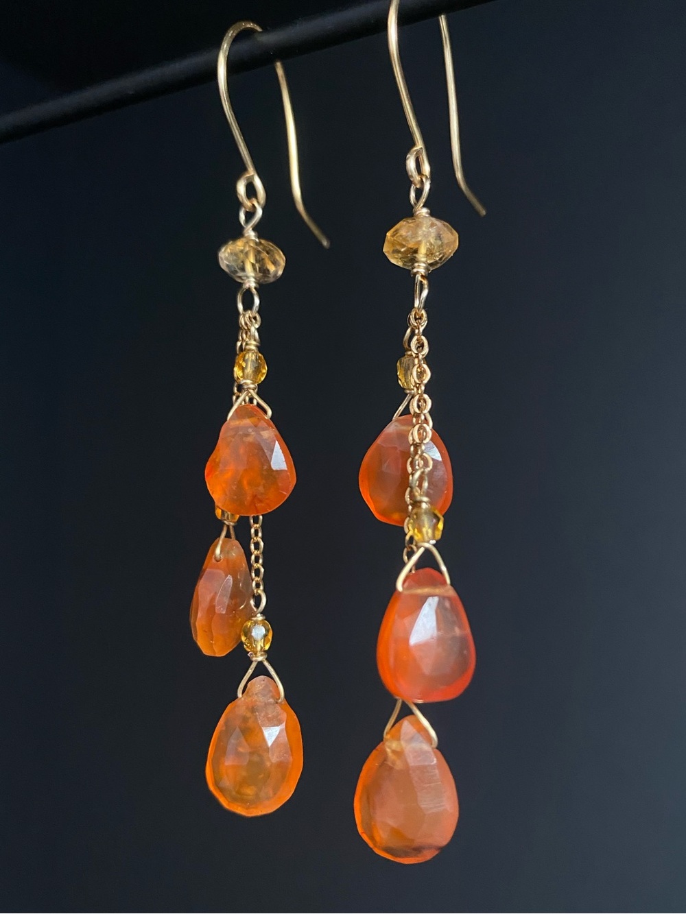 Carnelian & Citrine Earrings